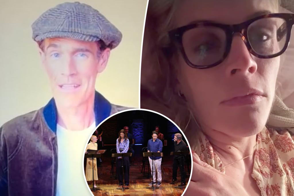 Busy Philipps gets emotional about James Van Der Beek's cancer battle after he misses the 'Dawson’s Creek' reunion.