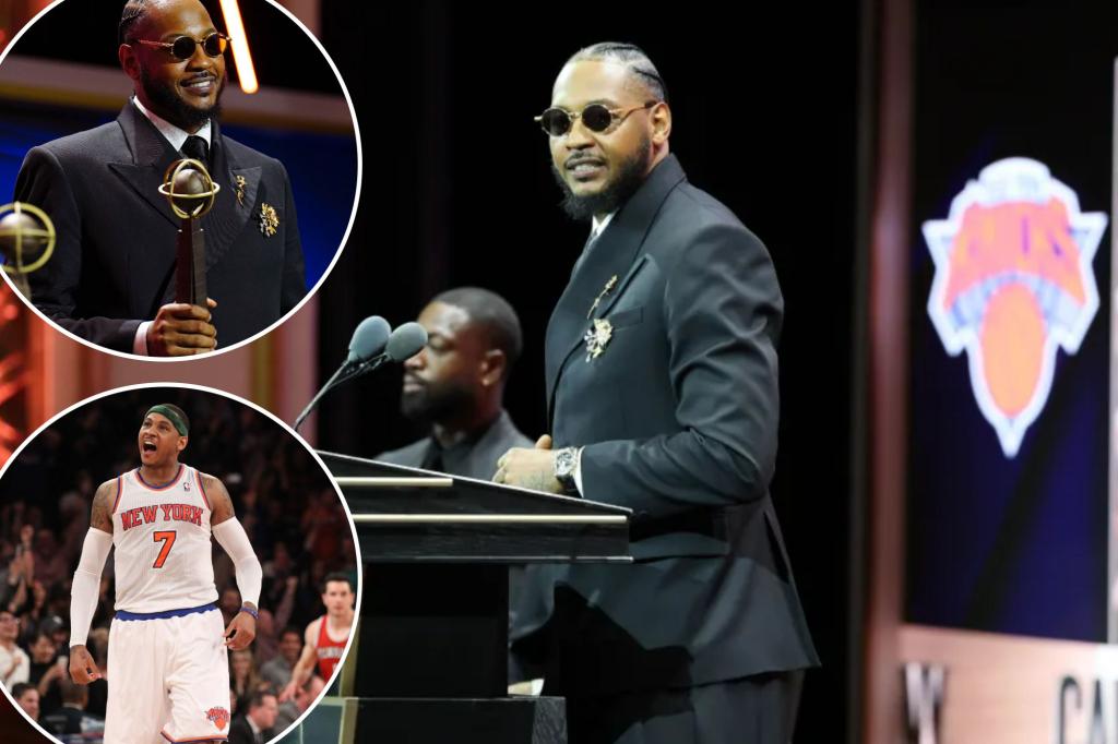 Carmelo Anthony enters the ranks of basketball greatness with his Hall of Fame induction
