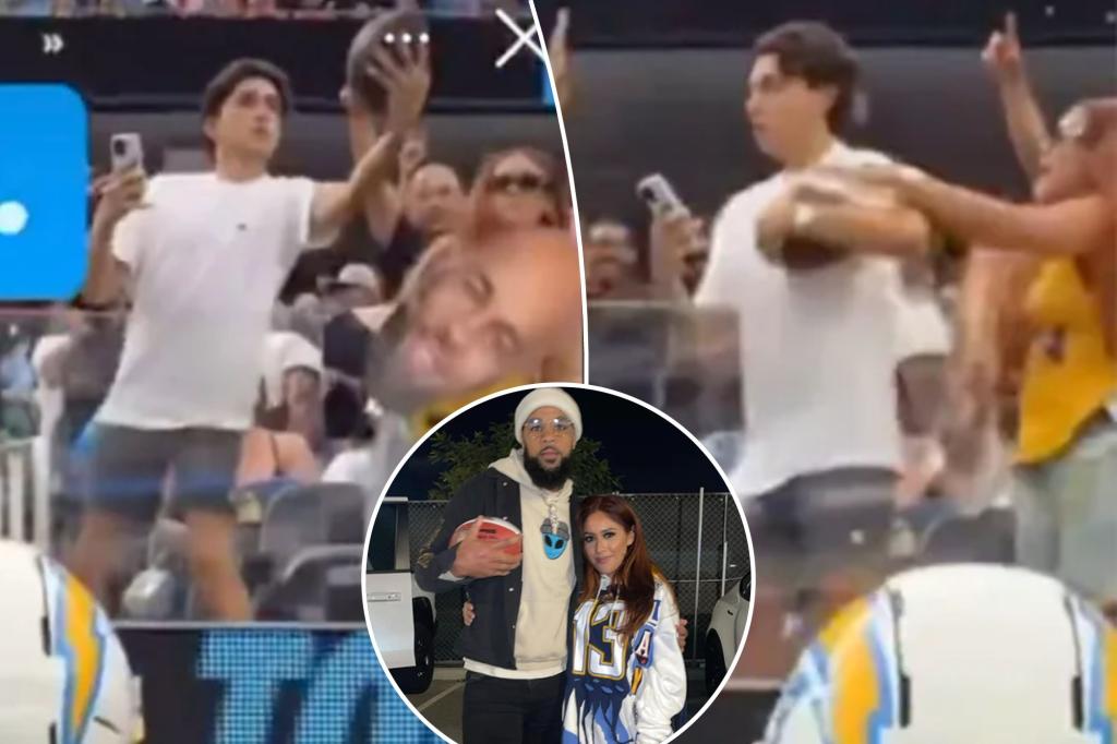 Chargers player’s partner shares behind-the-scenes details about the ball-swiping video that fans missed