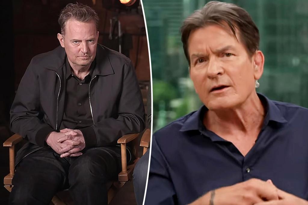 Charlie Sheen says he noticed Matthew Perry wasn't sober a year before his passing.