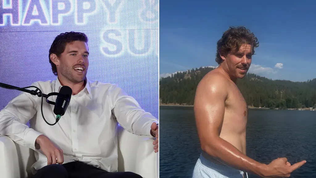 Christopher Schwarzenegger displays his weight loss in family photos on Instagram