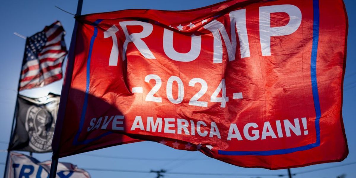 'Clueless leftist' recorded tearing down Trump banner, reportedly shooting at business owner