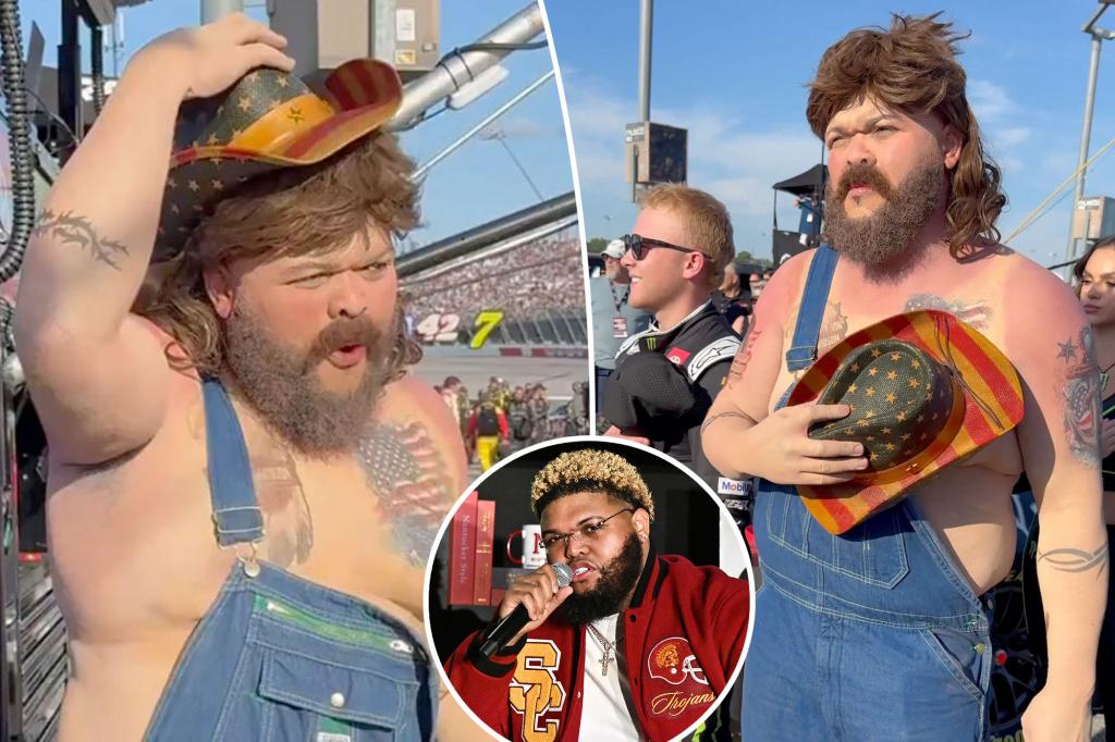 Comedian Druski wears 'white face' in provocative NASCAR sketch