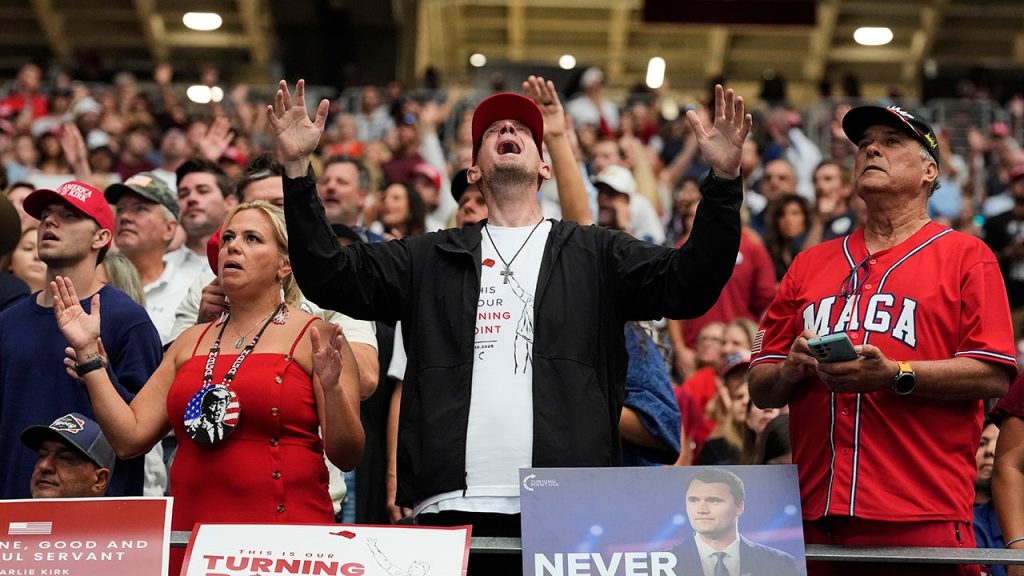 Conservatives journey across the country for Kirk memorial at State Farm Stadium