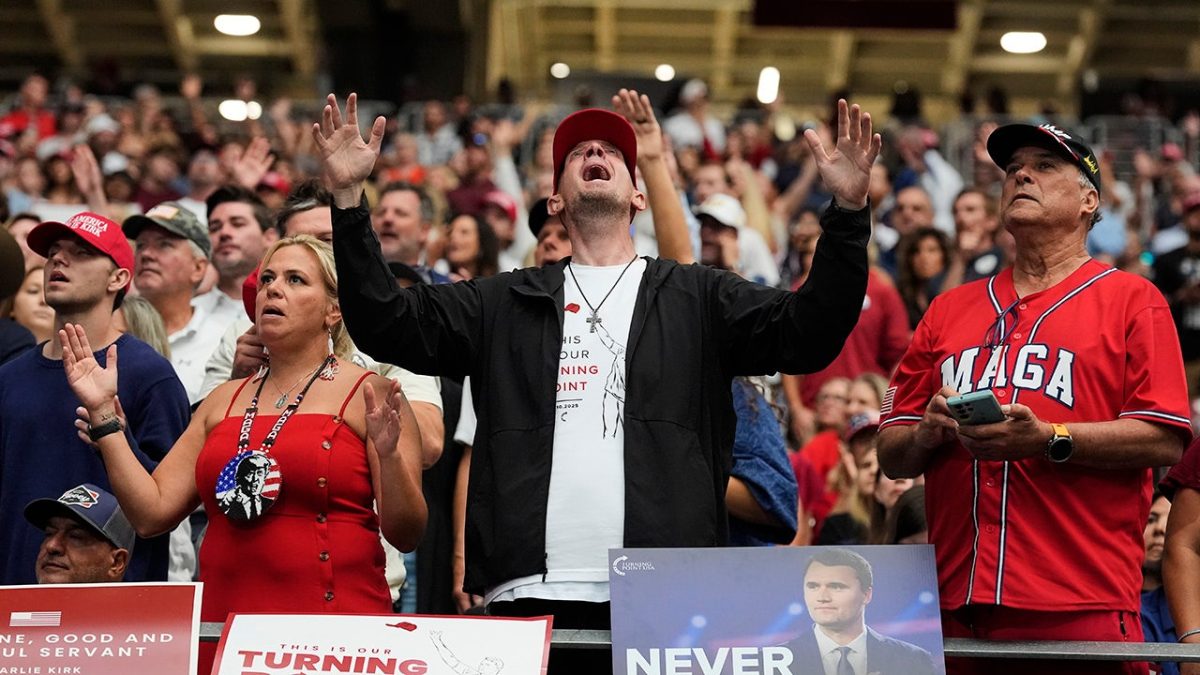 Conservatives journey across the country for Kirk memorial at State Farm Stadium