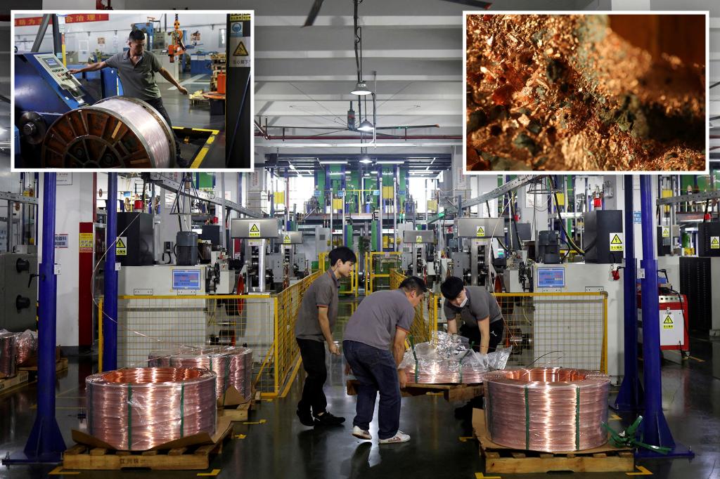 Copper reaches a one-month high due to positive factory data from China and a weak dollar.