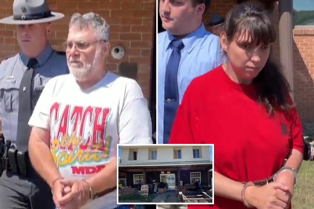 Couple in Pennsylvania taken into custody after five children discovered confined in disturbing dungeon