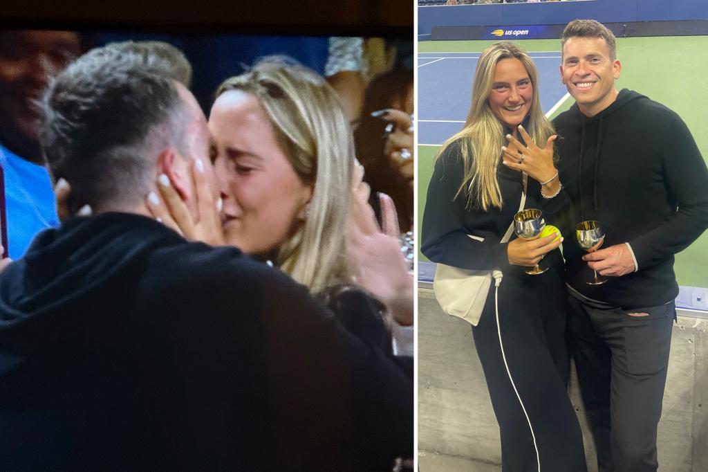 Couple shares details of their charming engagement at the US Open