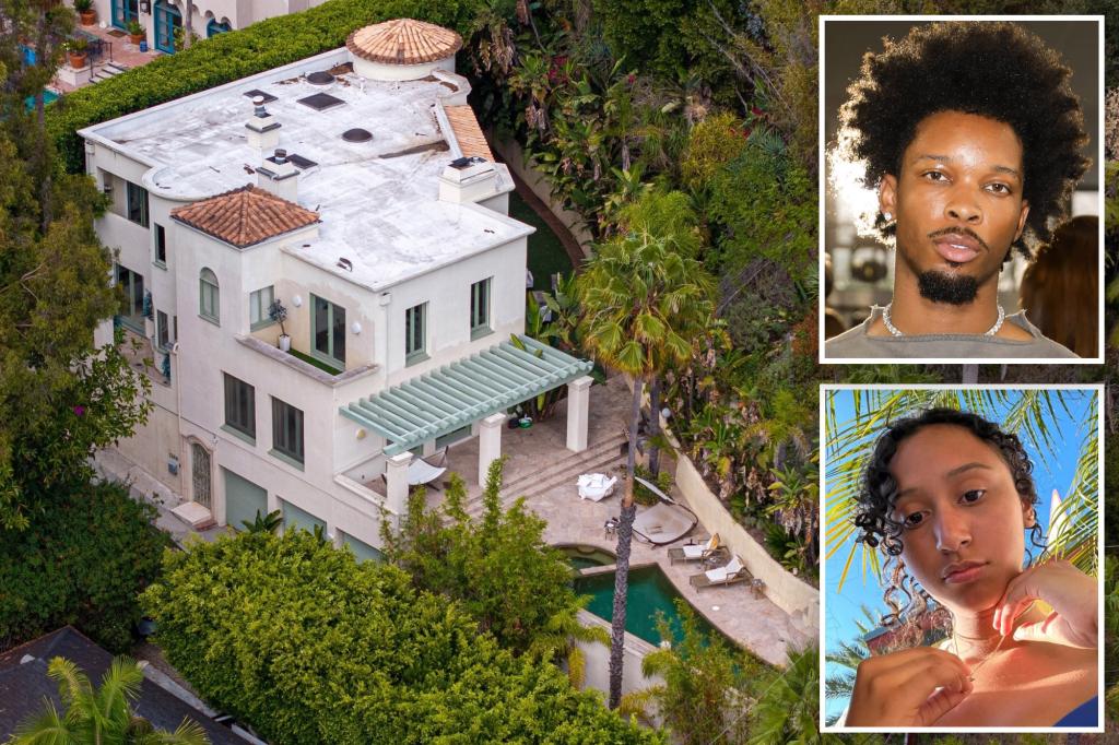 D4vd leaves his Los Angeles residence after police searched it in connection with the murder investigation of 15-year-old Celeste Rivas.