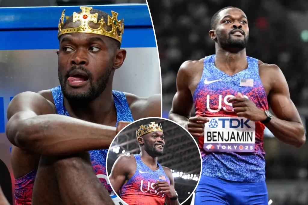 Debate arises as US sprinter Rai Benjamin takes gold at world championships
