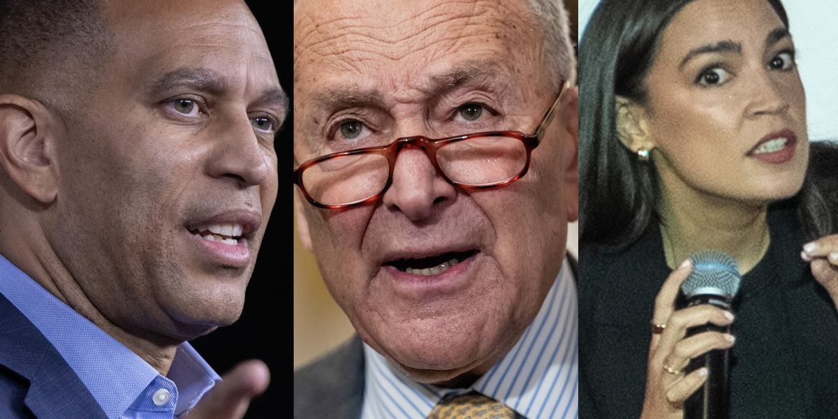 Democratic leaders and Ocasio-Cortez use Kirk's death for political purposes while criticizing Trump for pointing fingers at the left.