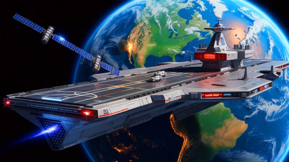 Development of Aircraft Carrier by Space Force and Gravitics to Launch Satellites from Earth's Orbit