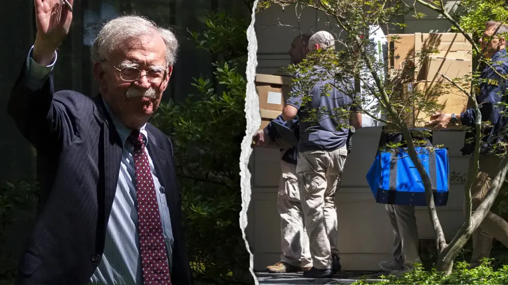 Documents show that the FBI took phones and computers from Bolton's residence.