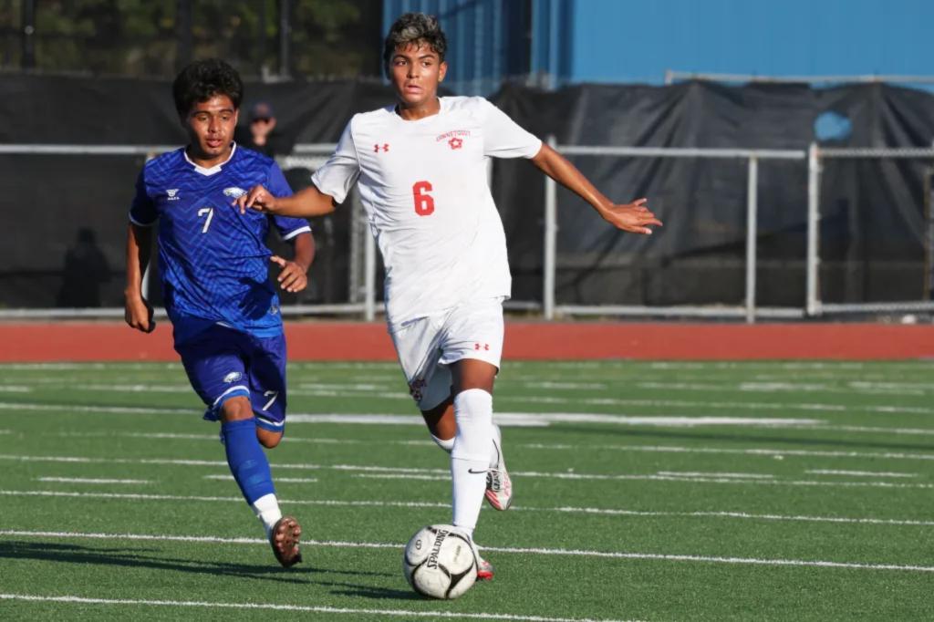 Dylan Lopez from Ronkonkoma is showcasing his skills in professional soccer at the age of 16.