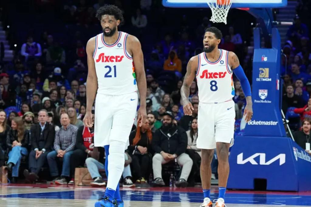 Embiid and Paul George are uncertain about when they will return to the 76ers.