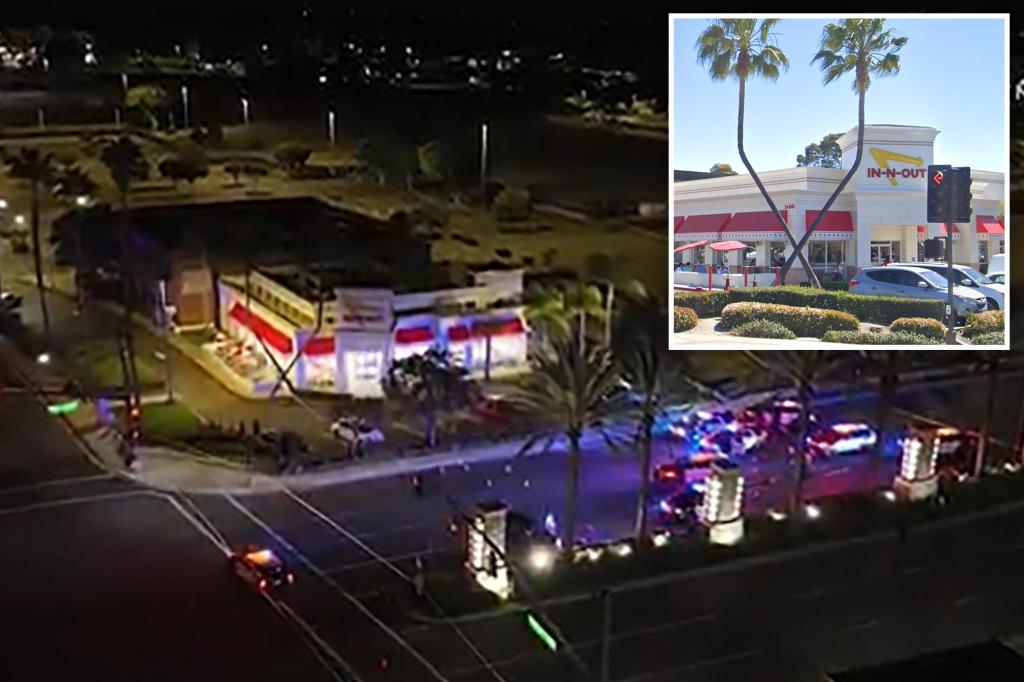 Fast police pursuit results in fatal shootout with murder suspect near California In-N-Out.