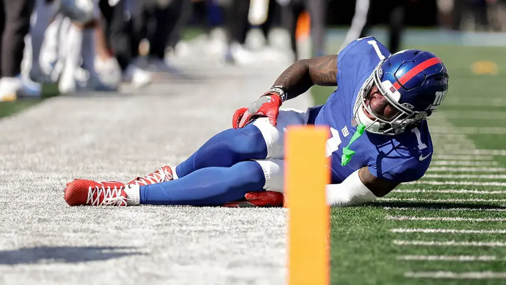 Giants' Malik Nabers hurt during NFL game