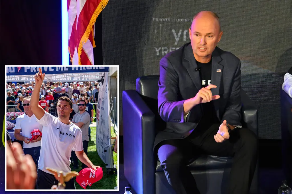 Gov. Spencer Cox discusses the assassination of Charlie Kirk during Turning Point USA's return to Utah
