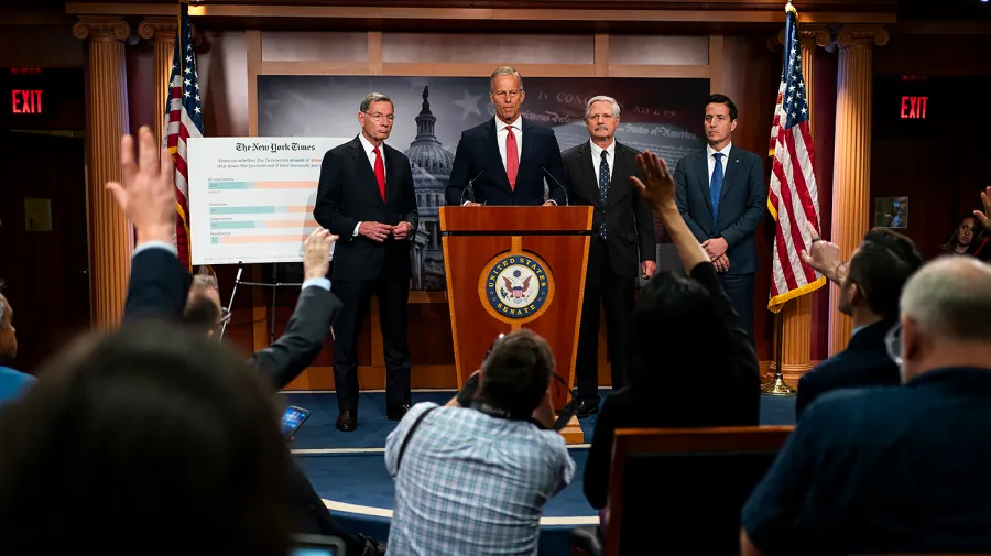 Government closure occurs as Congress cannot agree on funding.