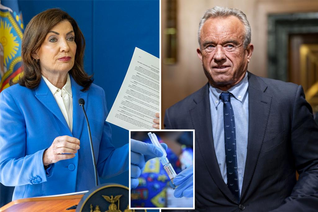 Governor Hochul criticizes RFK Jr. by allowing COVID vaccine access without a prescription
