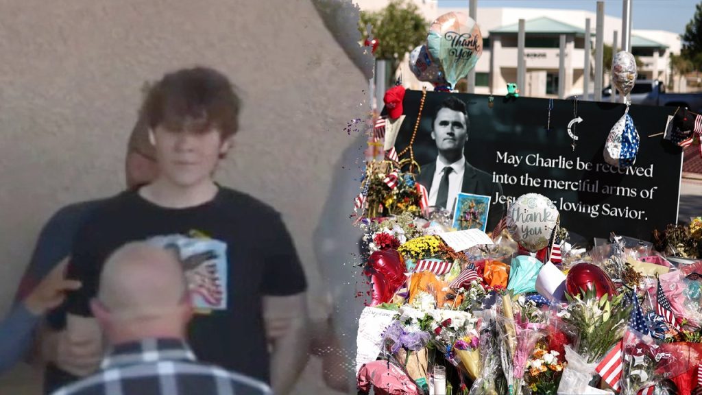Grieving person stops man from damaging Charlie Kirk memorial