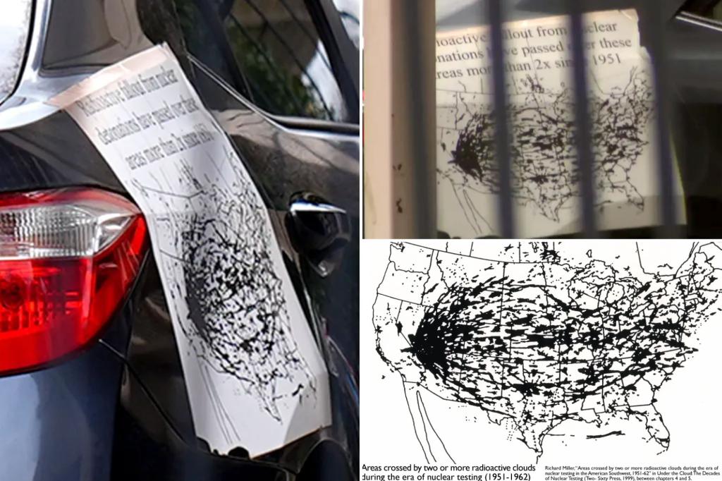 Gunman Joshua Jahn's vehicle displayed a strange map indicating radioactive fallout across the US.