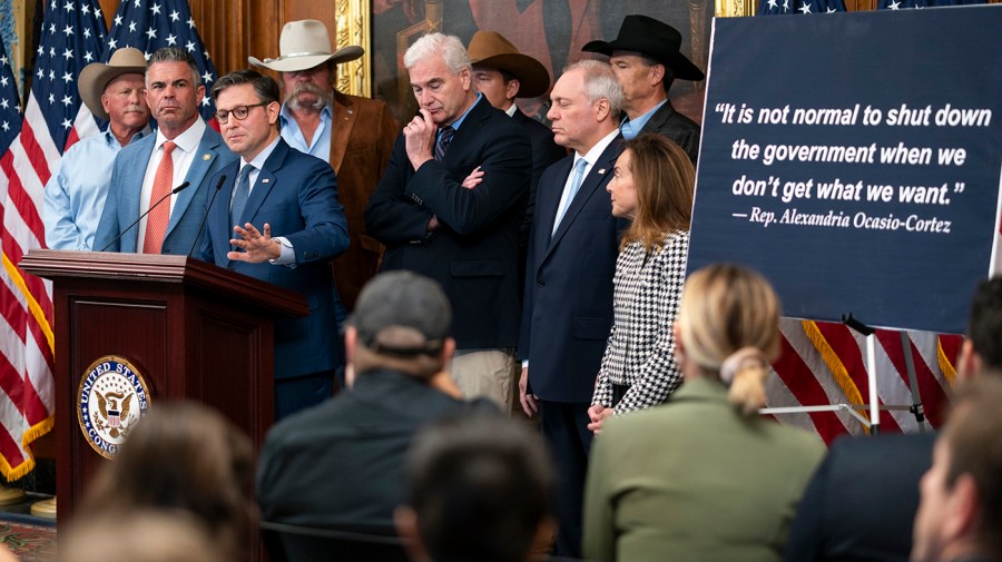 House Republicans approve temporary spending measure, preparing for a shutdown battle with the Senate.