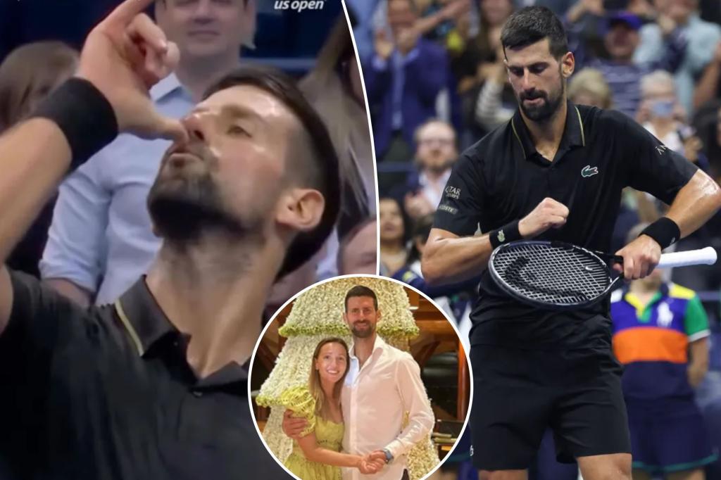 How Novak Djokovic's wife responded to his dance celebration at the US Open