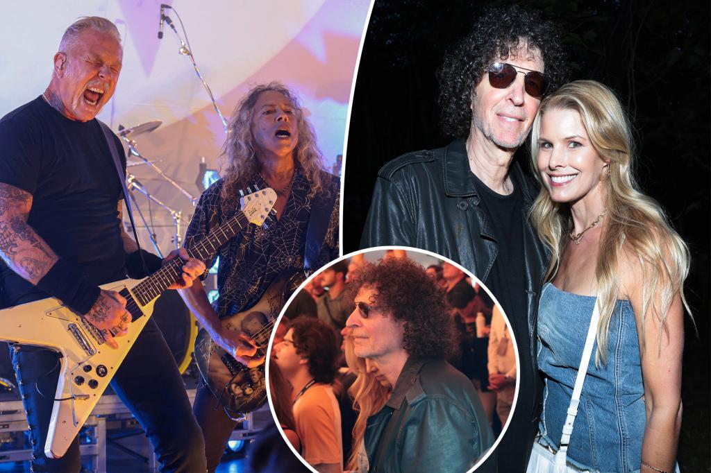 Howard Stern spotted enjoying Metallica's SiriusXM concert in the Hamptons shortly before delaying his return to the air.