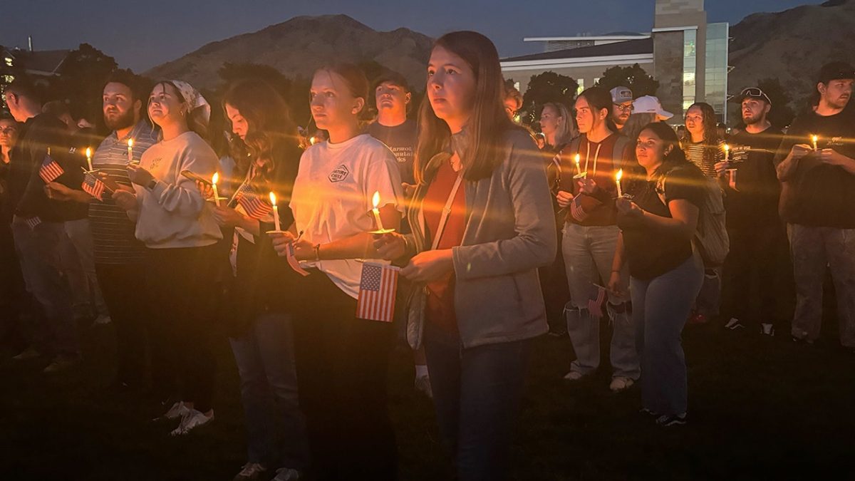 Hundreds gather in sorrow at a heartfelt memorial vigil for Charlie Kirk at Utah State University