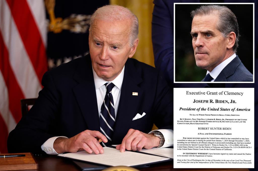 Hunter Biden commented on the pardons signed by his father, as former White House chief of staff Jeff Zients informed lawmakers.