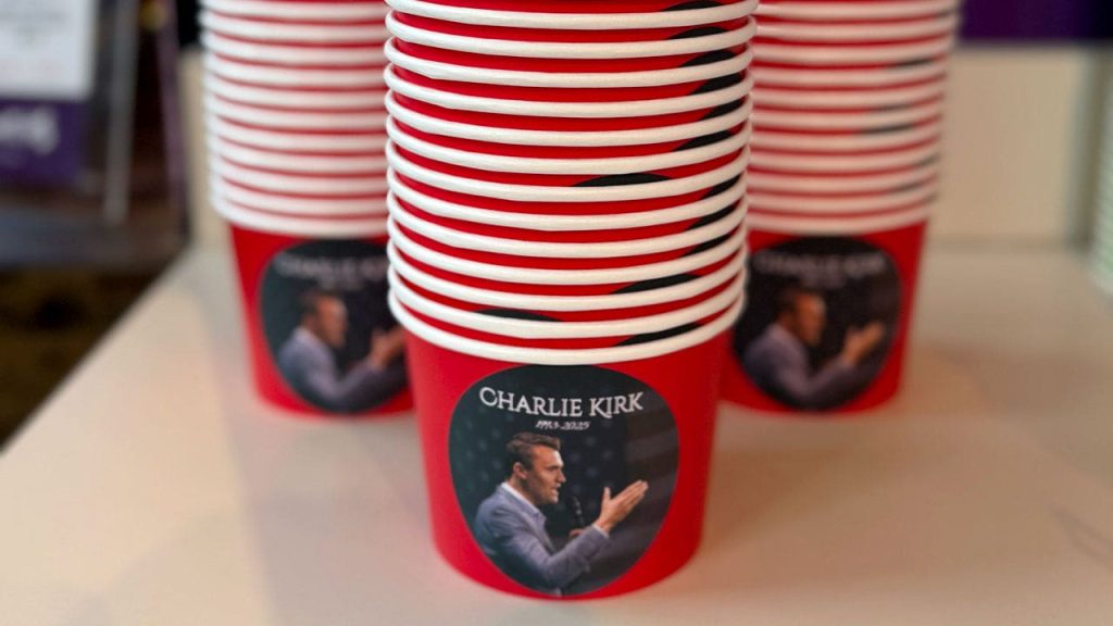 Idaho yogurt shop pays tribute to Charlie Kirk with memorial stickers on its cups