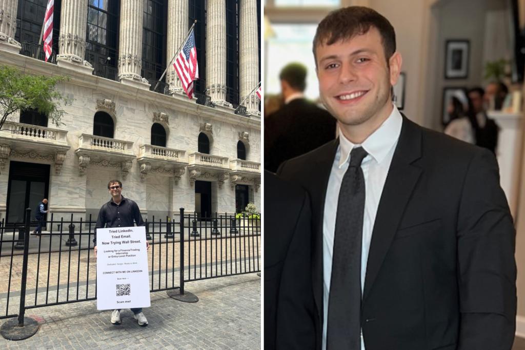 I'm eager for work, so I asked for a position on Wall Street.