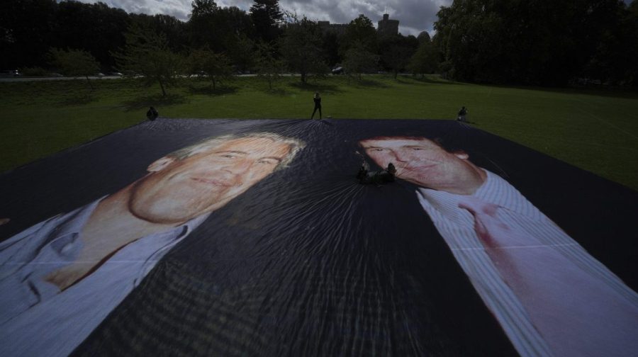 Images of Trump, Epstein projected on Windsor Castle ahead of president's arrival