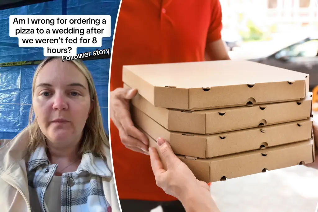Irritated wedding guest angers bride by ordering pizza at the reception