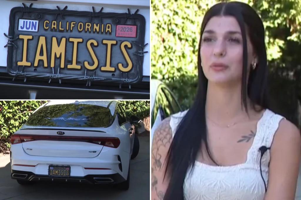 Isis Wharton battles with the DMV to retain her contentious 'IAMISIS' license plate