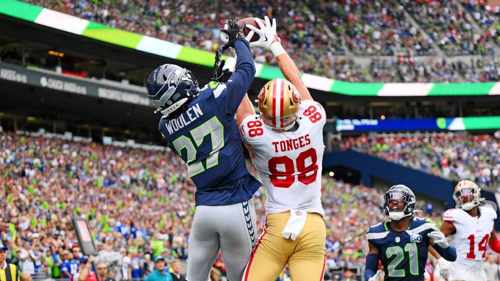 Jake Tonges scores decisive touchdown in 49ers' victory over Seahawks