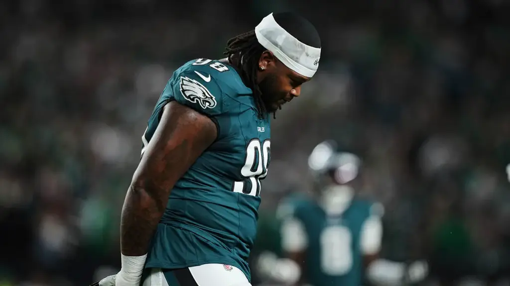Jalen Carter of the Eagles addresses spitting incident