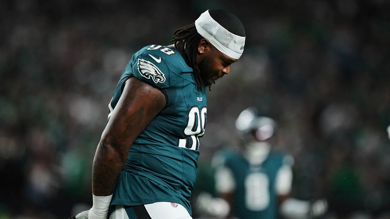 Jalen Carter of the Eagles addresses spitting incident