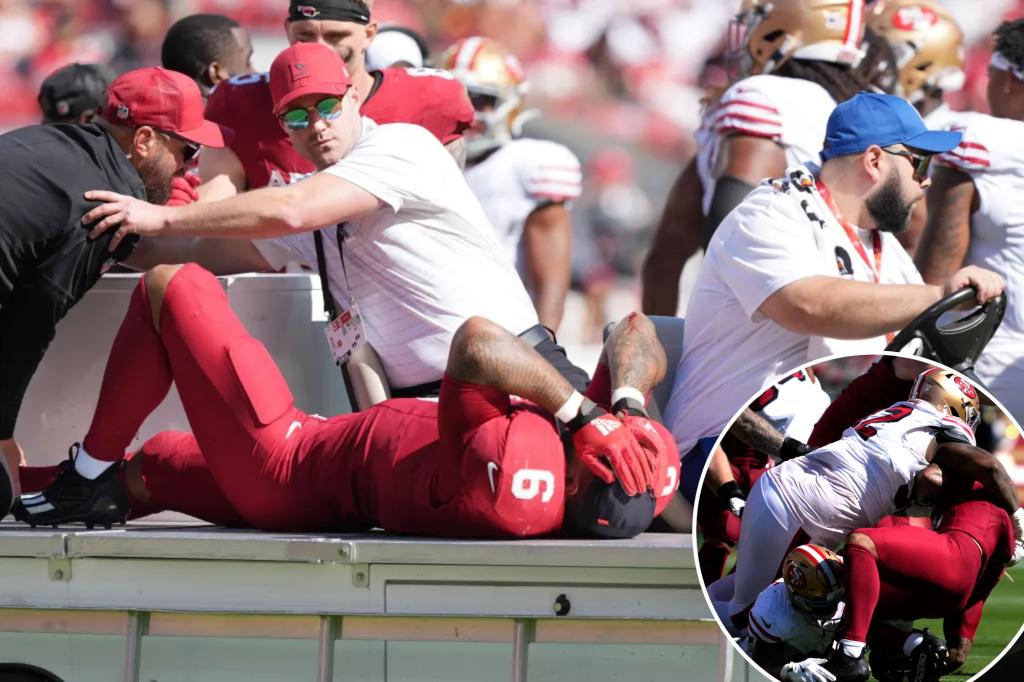 James Conner taken off the field, raising concerns for the Cardinals' injury situation