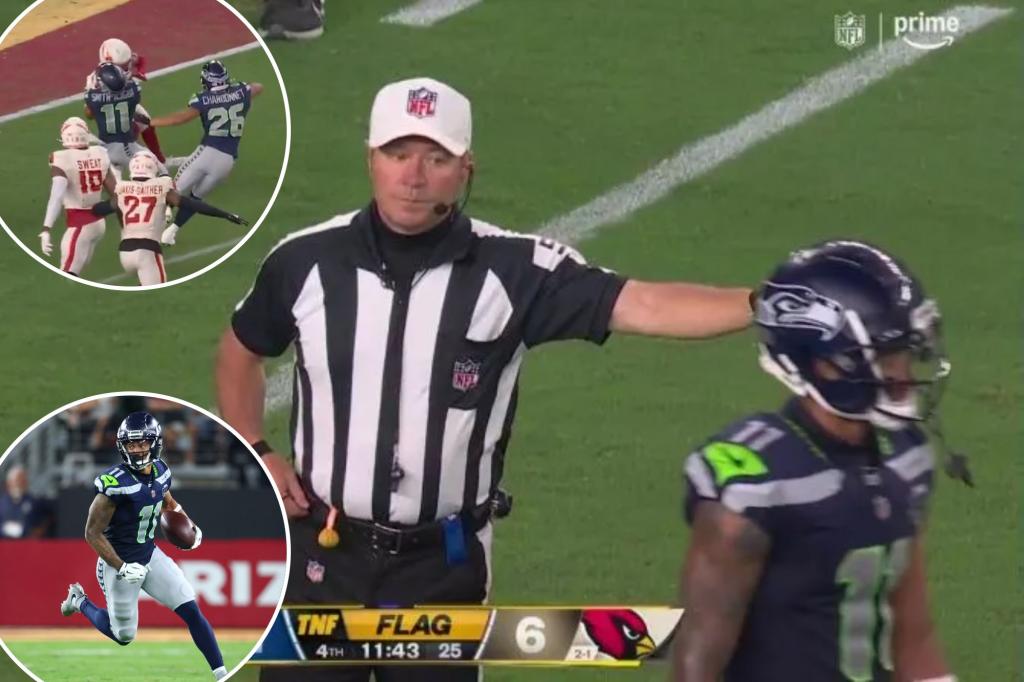 Jaxon Smith-Njigba's unexpected comment surprises referee and announcers during Seahawks' Thursday night victory