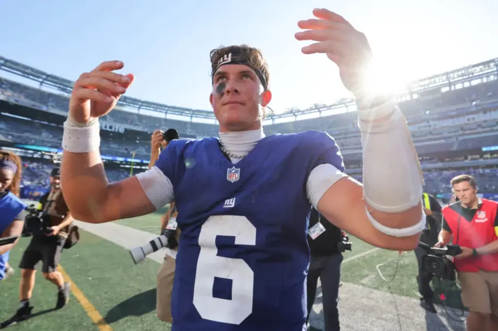 Jaxson Dart's jersey becomes the most popular item following his debut victory against the Giants.