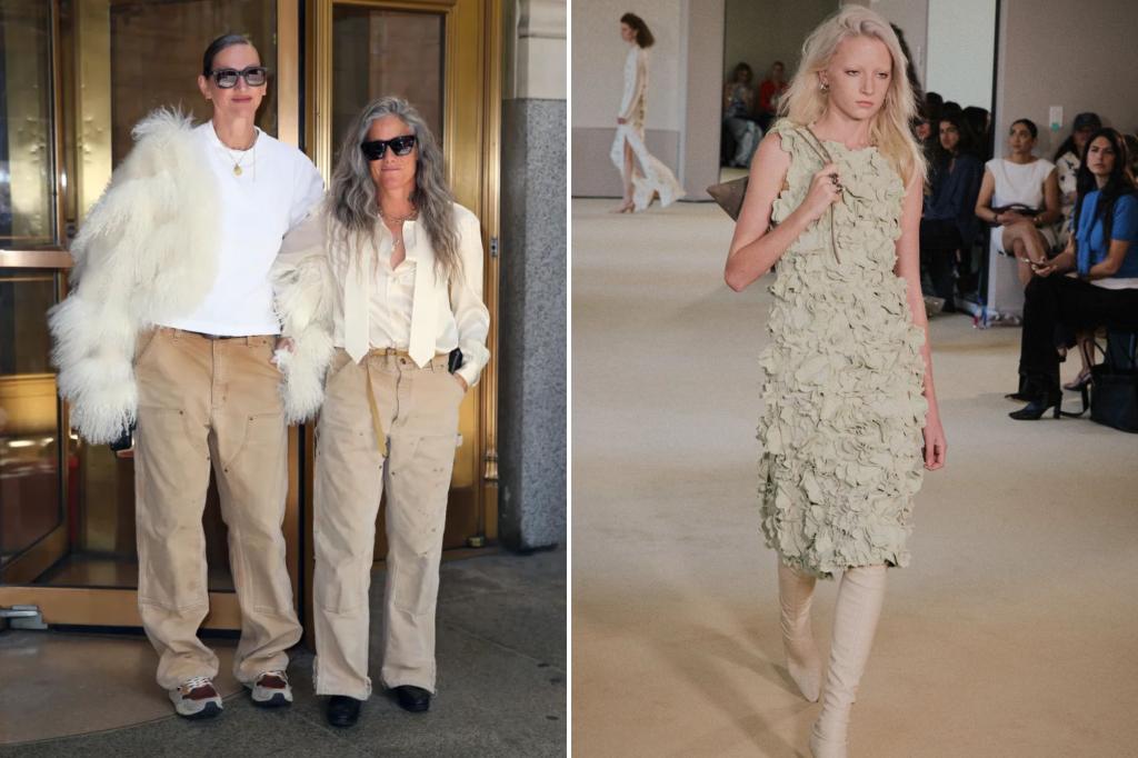 Jenna Lyons from RHONY and her photographer fiancée Cass Bird match outfits at Altuzarra.