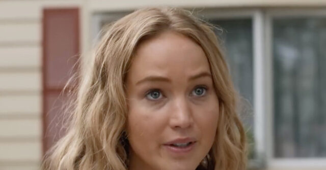 Jennifer Lawrence does not reference Hamas or their hostages while stating that a 'genocide' is occurring in 'Palestine'