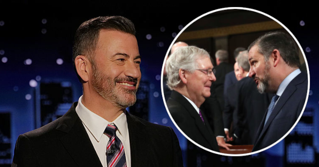 Jimmy Kimmel expresses appreciation to Ted Cruz, Mitch McConnell, and Ben Shapiro for supporting him instead of Trump.