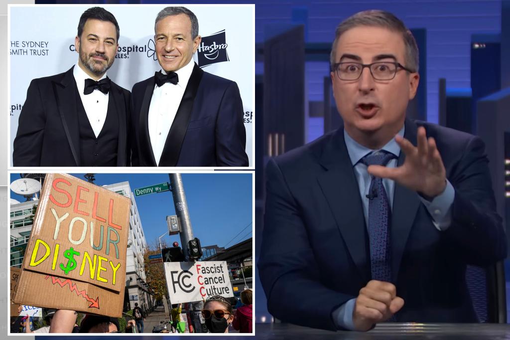 John Oliver criticizes Disney's Bob Iger for the removal of Jimmy Kimmel