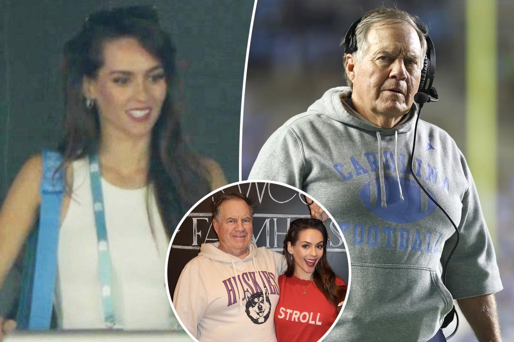Jordon Hudson backs boyfriend Bill Belichick for his first game with UNC football