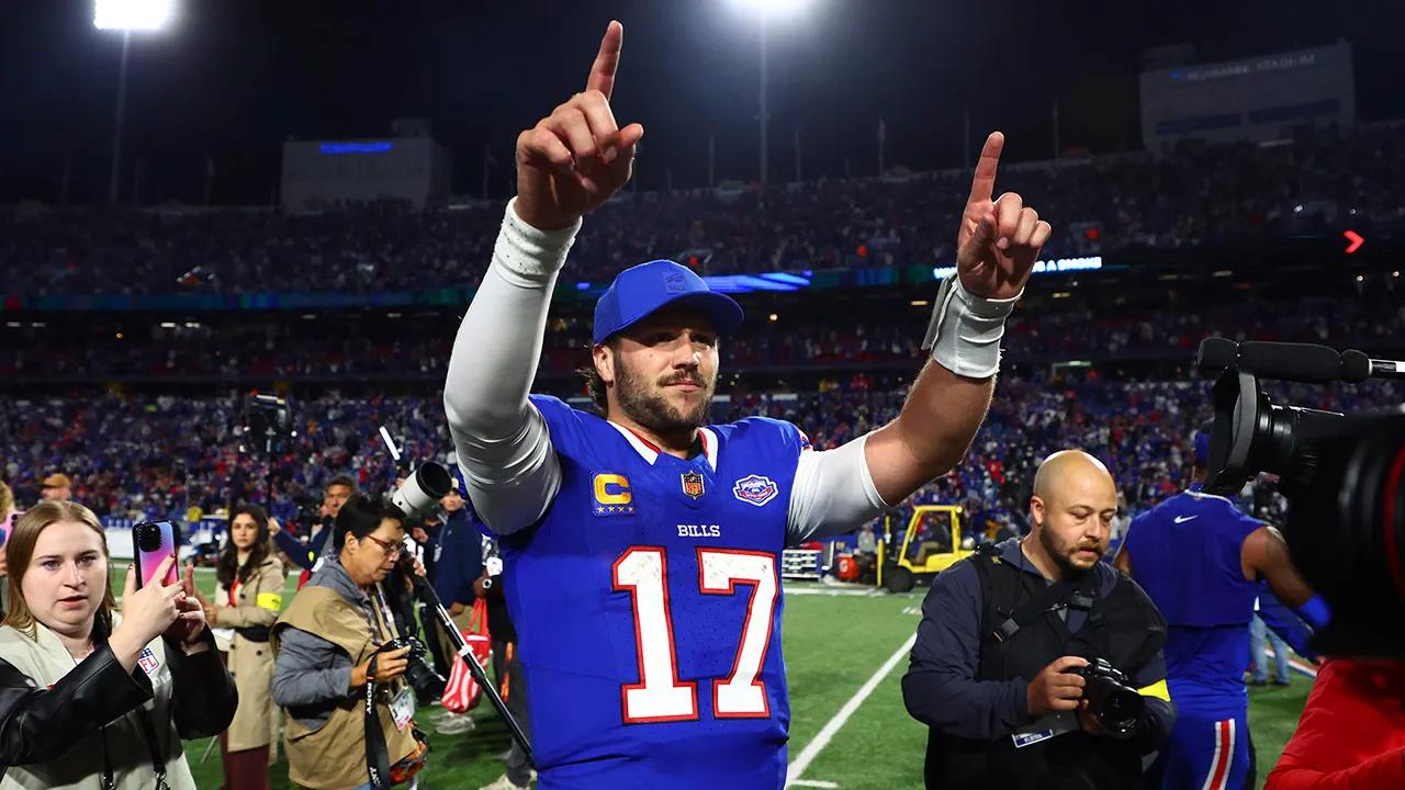 Josh Allen criticizes fans for leaving before the comeback victory ended.