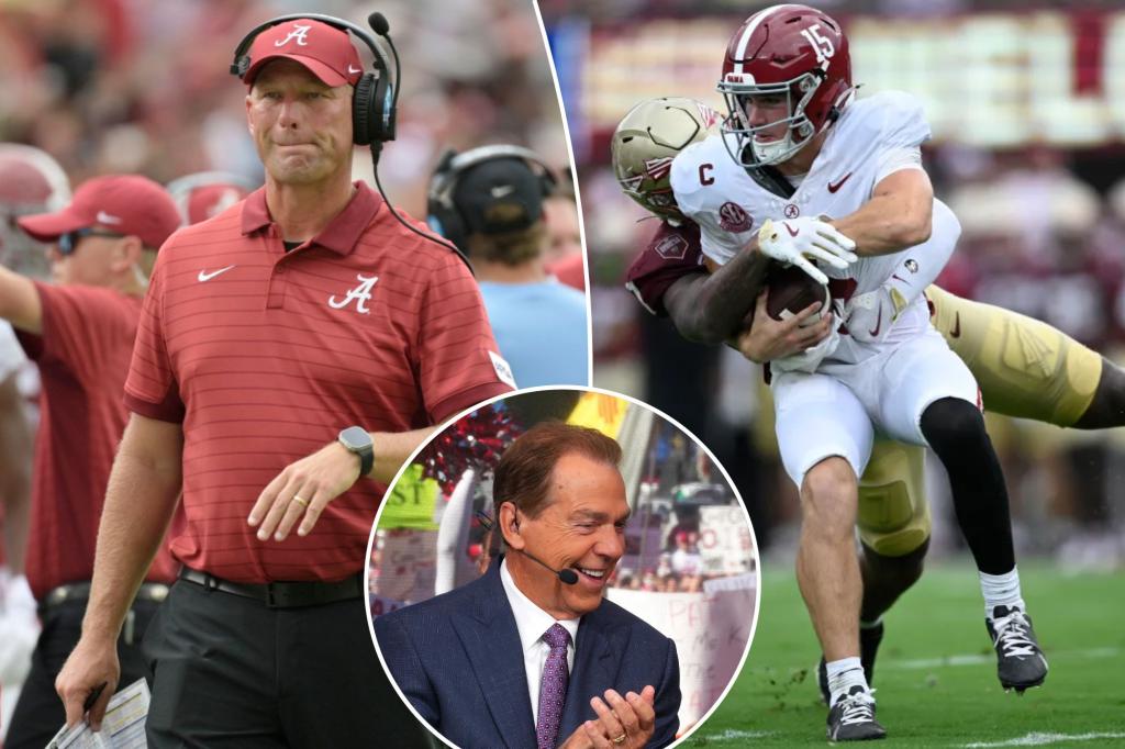 Kalen DeBoer's position is under pressure following a poor start against Alabama.