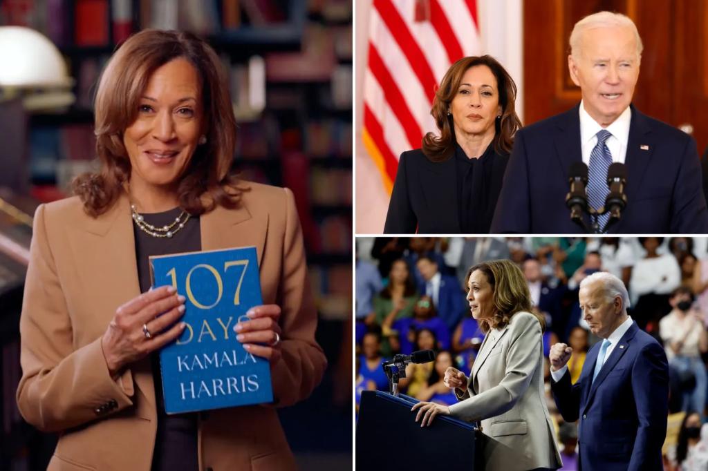 Kamala Harris speaks out about Biden's decision to end his presidential campaign in her new book.